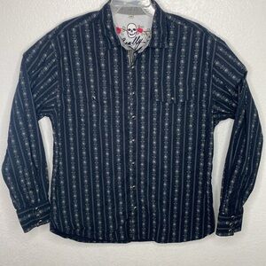 Scully Men’s Black Snap Button Western Shirt Size M